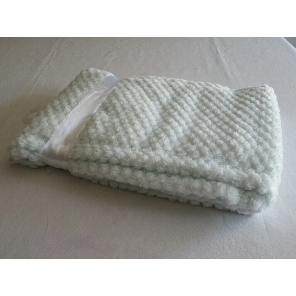 NWT Posh Baby Pale Blue BABY Blanket 30"x40" Soft Textured Sweet Baby Boy Train - Picture 6 of 8
